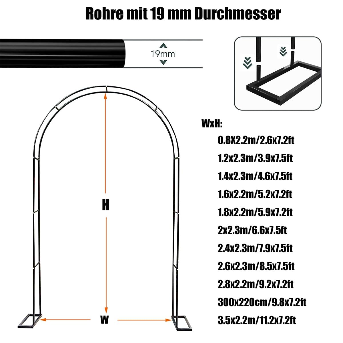 Ogrodowy łuk żelazny na zewnątrz krata do roślin pnących i kwiatów 180-280 cm szerokości x 220 cm wysoka metalowa altana t na wesela owoce i akcesoria pomocnicze