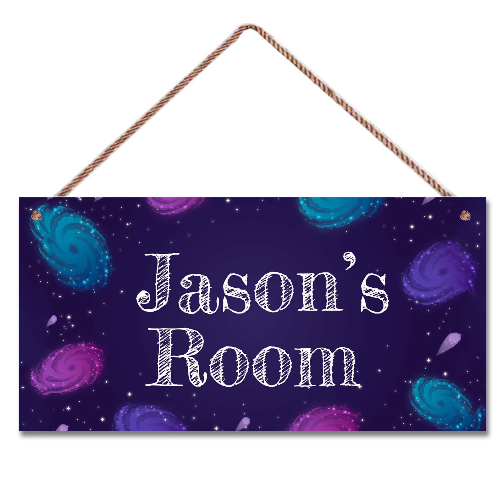 Personalized Galaxy Sign Custom Name Universe Wall Art Decoration Exquisite Decorative Signs for Kids Room Door Decor Outer Space Themed Nursery Decor