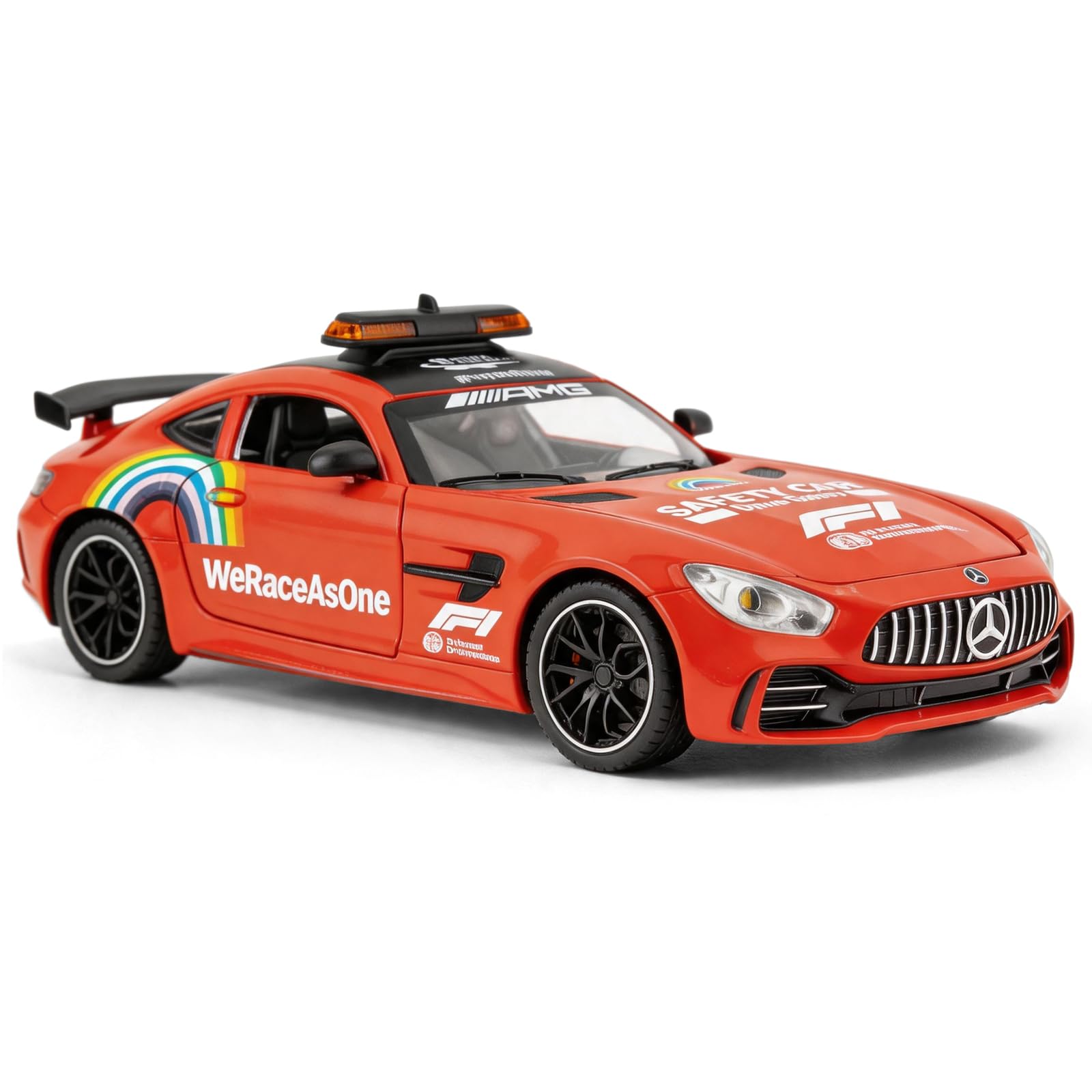 imtfzct 1/24 Mercedes-Benz GTR Race Safety Car Paint Edition, Mercedes Benz giocattolo auto da collezionare, auto giocattolo con funzione audio e luce e funzione Pull Back (rosso