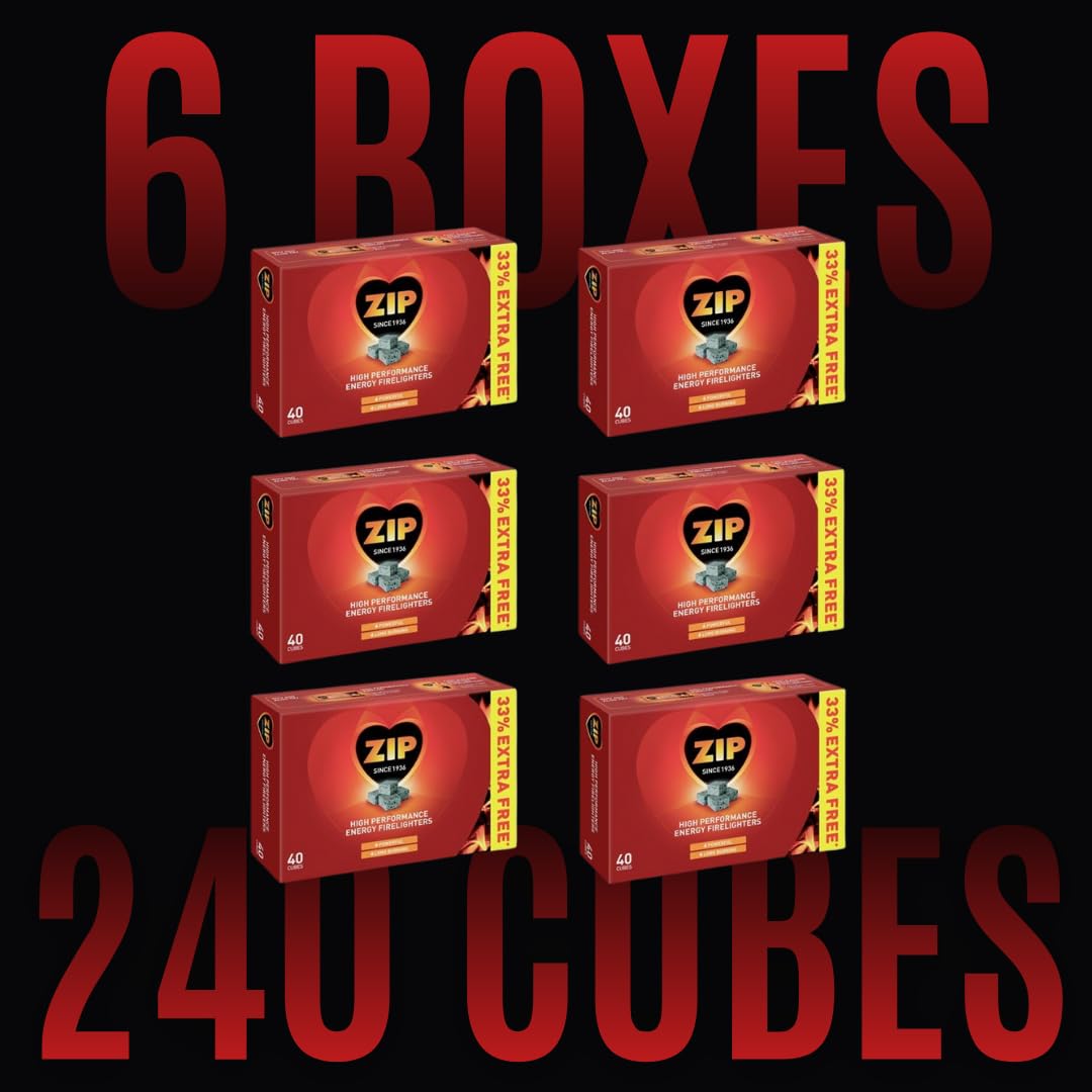240 Zip High Performance Energy Firelighters Stove Wood burner Logs Fire Logs — view 4