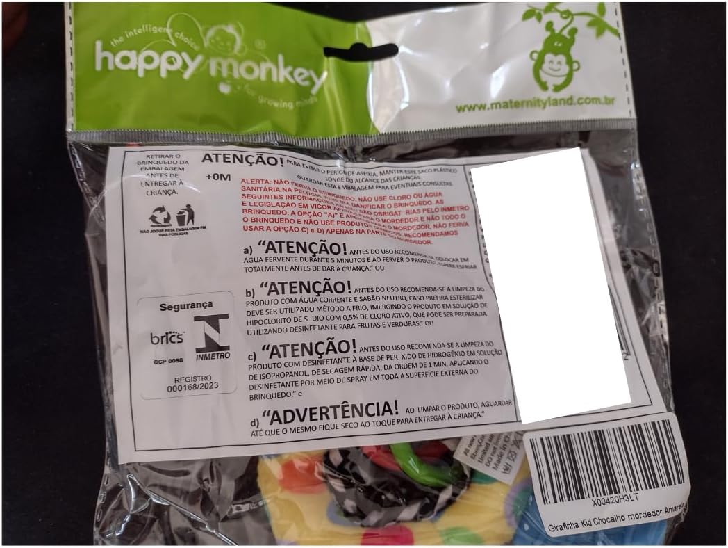 Girafinha kid Mordedor Chocalho Original COM CERTIFICAÇÃO INMETRO
