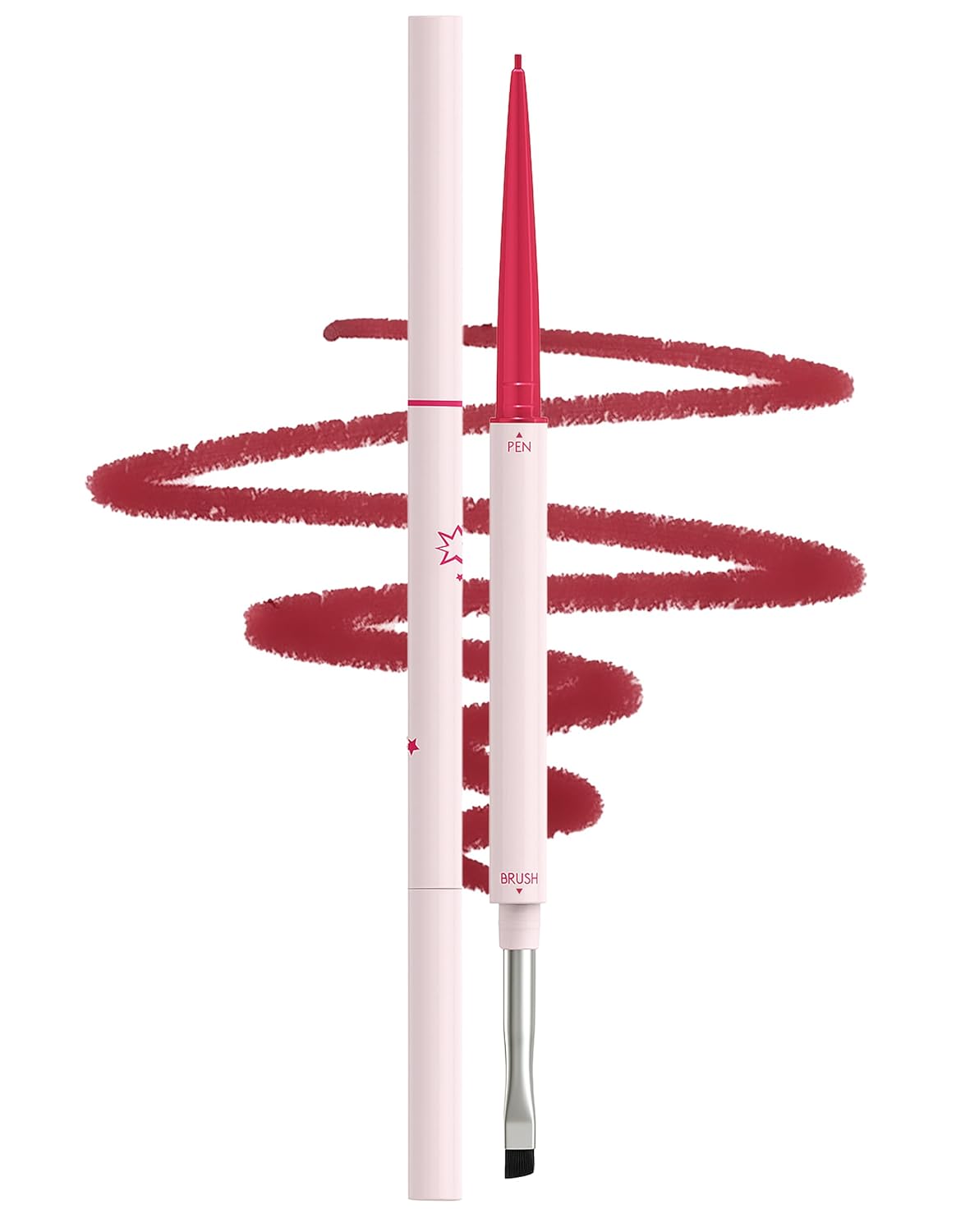 Erinde Burgundy Gel Eyeliner Pencil Waterproof, Retractable Cream Eyeliner Eye Liner Makeup, Long-Wearing, Ultra-Smooth, Smudge-Proof, Vegan & Cruelty-Free, 07 Burgundy