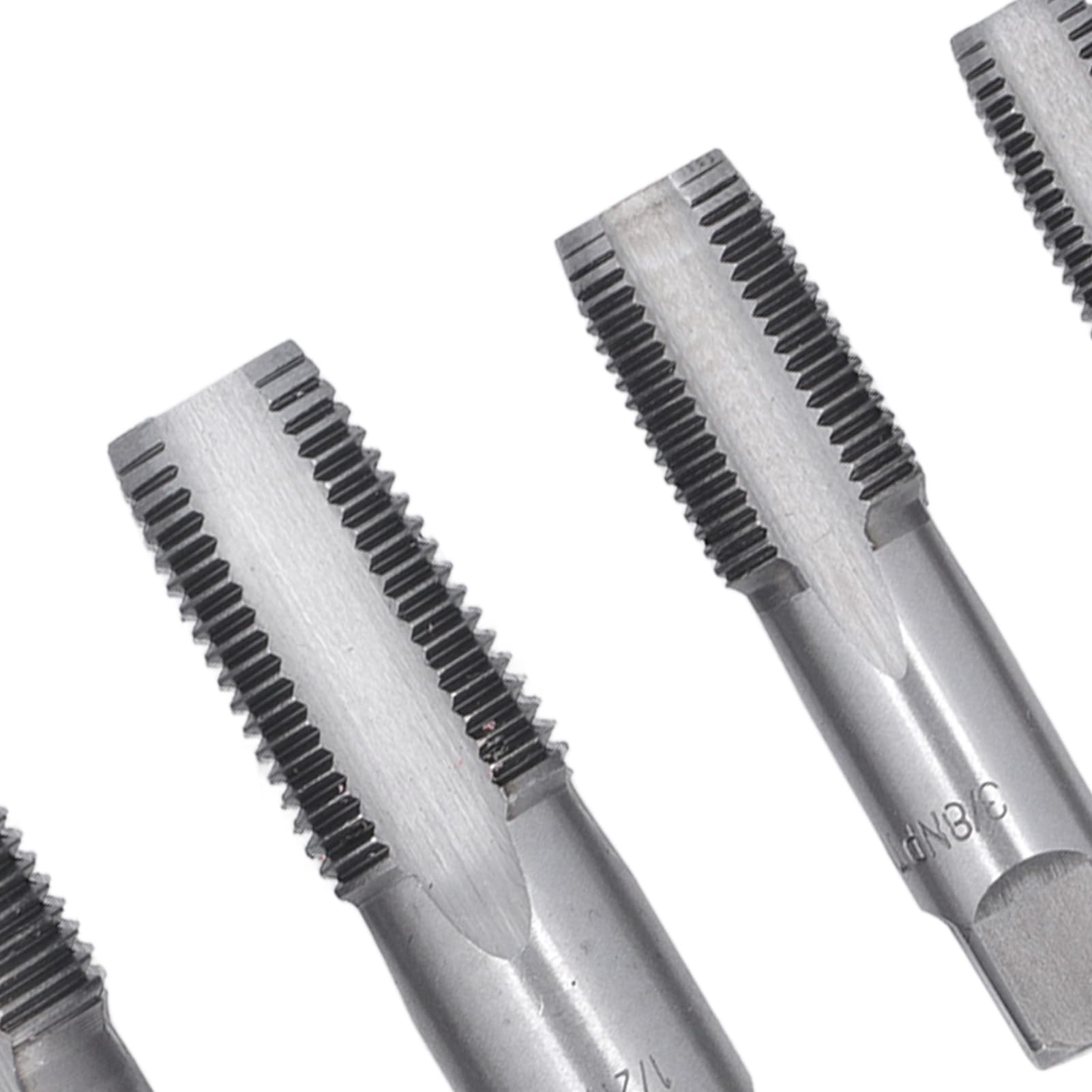 Set di Rubinetti per Tubi 6 Pezzi, Kit di Strumenti per Filettatura in Acciaio Al Carbonio 1 Pollice 3/4 Pollici 1/2 Pollici 3/8 Pollici 1/4 Pollici 1/8 Pollici per Tubi in