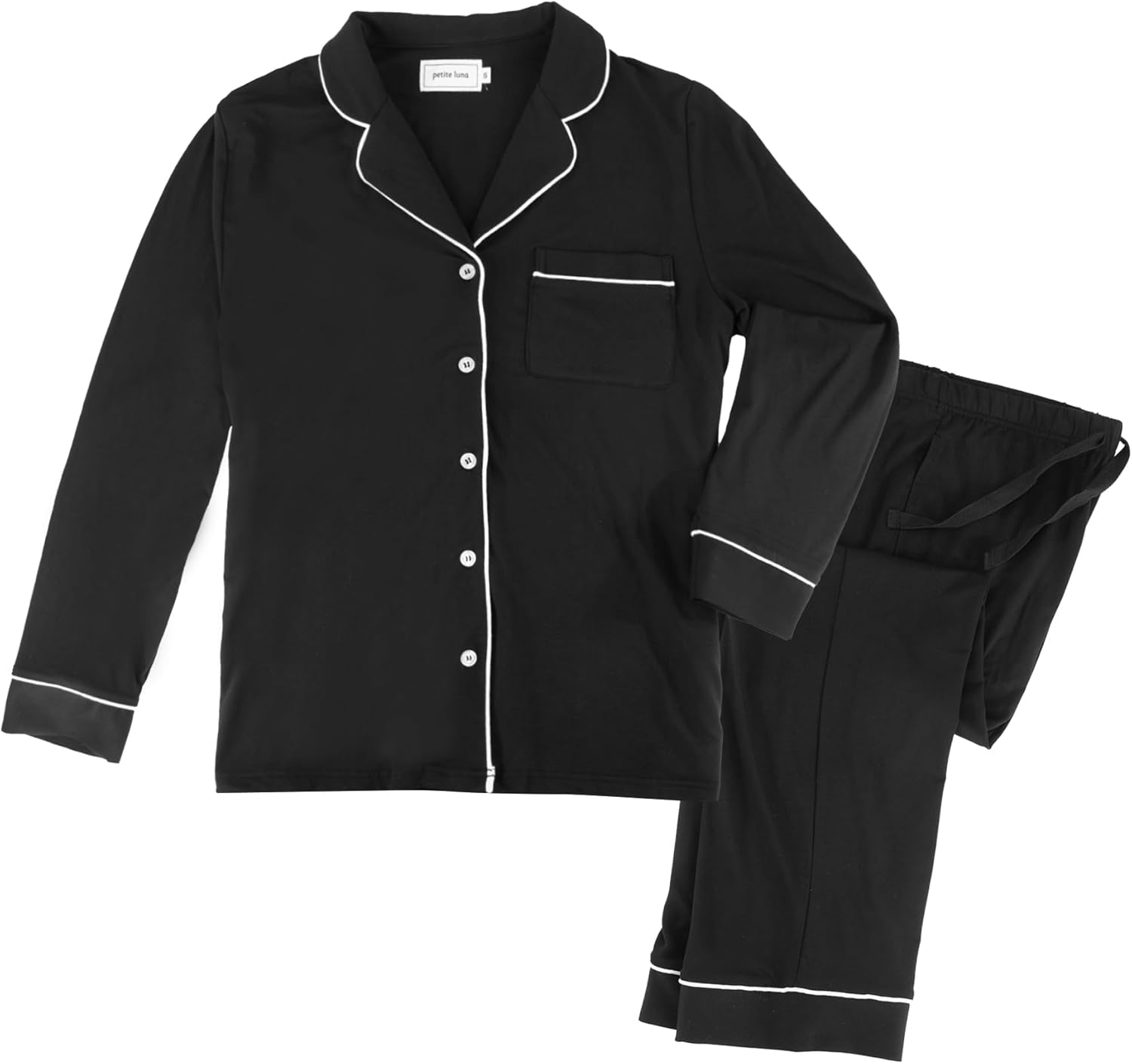 Petite Women's PREMIUM Cooling Pajamas Set - Perfect Breathable Long Sleeve PJs - True Petite Sizing XS S