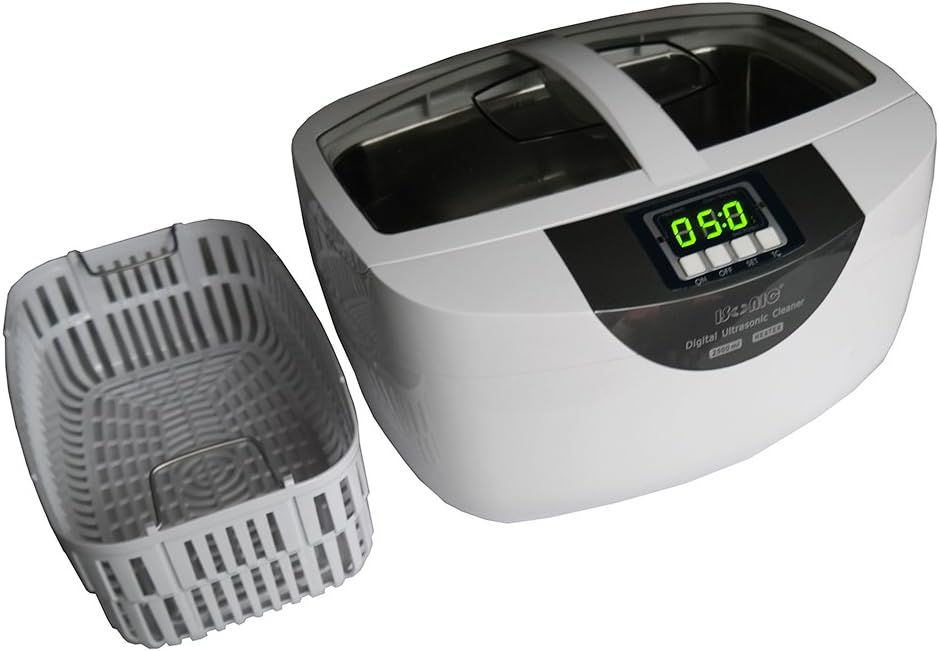iSonic P4820-SPB25 Commercial Ultrasonic Cleaner 25-minute Timer, 2.6Qt/2.5L, WhiteColor, Plastic Basket, 110V