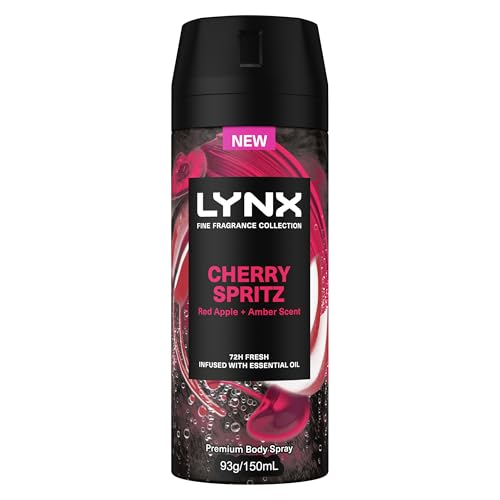 Lynx Men's Cherry Spritz Premium Deodorant Body Spray 150 ml