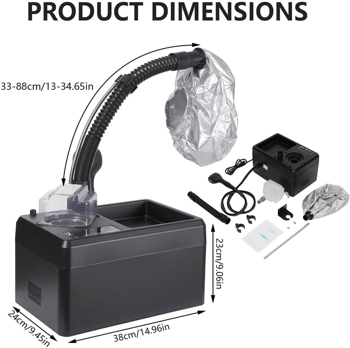 Nano Hair Steamer, Salon Nano Micro Mist Hair Steamer with Intelligent Control, Professional Negative Ion Blue Light Hair Sprayer with Timer & Adjustable Temperature, for Deep Hair Care Repair