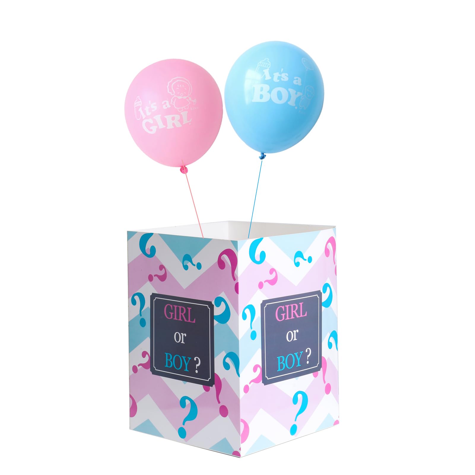 Gender Reveal Balloon Box Funny Idea for Boy Girl Gender Reveal Party Decorations Supplies Box Can Only Hold 1 Balloon (Boy or Girl)
