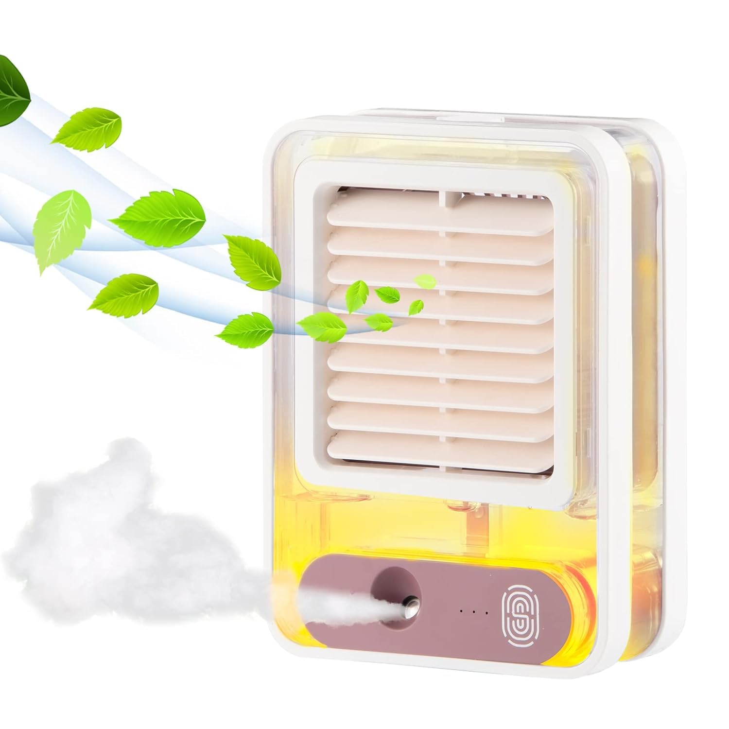 Small Personal Desk Fan with Mist Spray,LED Night Light,Electric Battery Operated Water Misting Fan,USB Rechargeable Portable Quiet Mini Desktop Table Cooling Fan for Office,Camping,Indoor,Outdoor (B0D1RJTBXH) Amazon Price History, Amazon Price Tracker