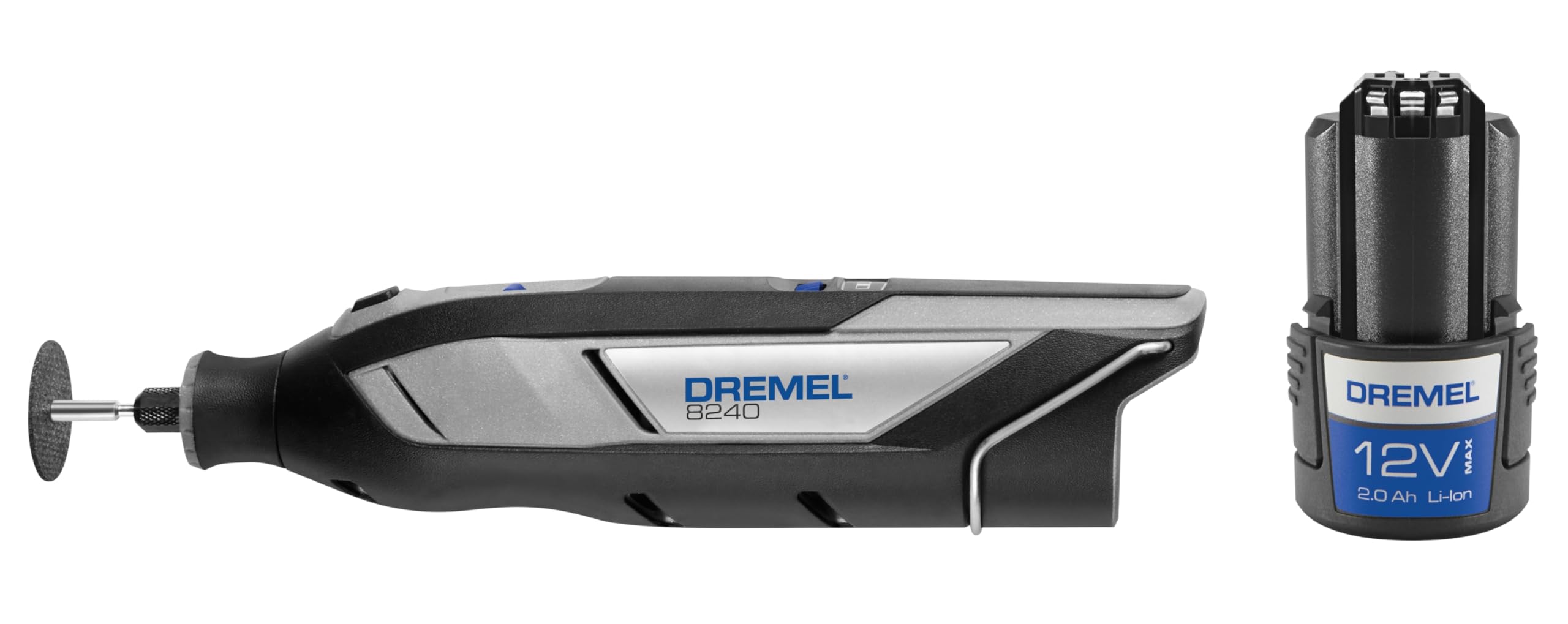 Dremel 8240 – Outil Rotatif Sans Fil 12V 2Ah Lithium-Ion, 5 000-35 000 Tr/min, Vitesse Variable, Charge Rapide + 5 Accessoires Inclus