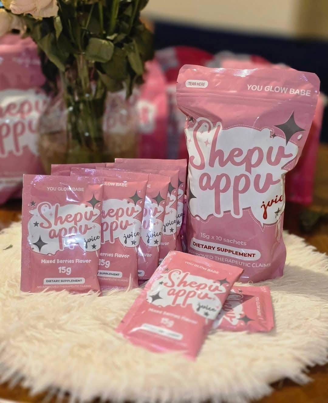 Shepu Appu Juice Drink, Mixed Berries, 10packs x20grams