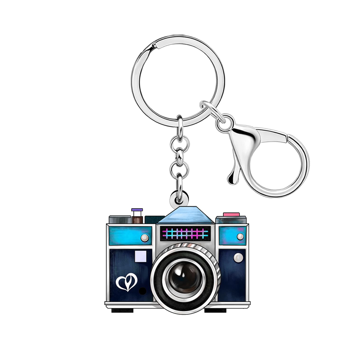 Portachiavi per Macchina Fotografica in Acrilico Gioielli Vintage anni ’90 ’80 Accessori Nostalgia Regali per Donne Fotografi Ragazze Portachiavi Charms