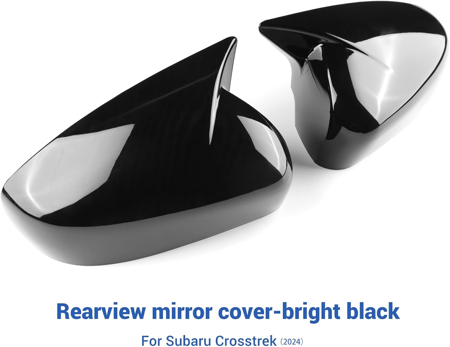 KUNGKIC For 2023 2024 2025 Subaru Crosstrek Car Side Rearview Mirror Covers Outer Protect Decorate Exterior Decoration Accessories ABS (Black)