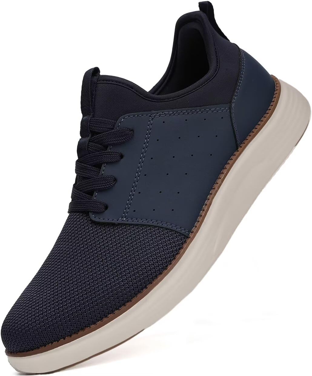 - Men Casual Dress Shoes Fashion Sneakers Lightweight Breathable Laceless Walking Shoes Gym Tennis Athletic