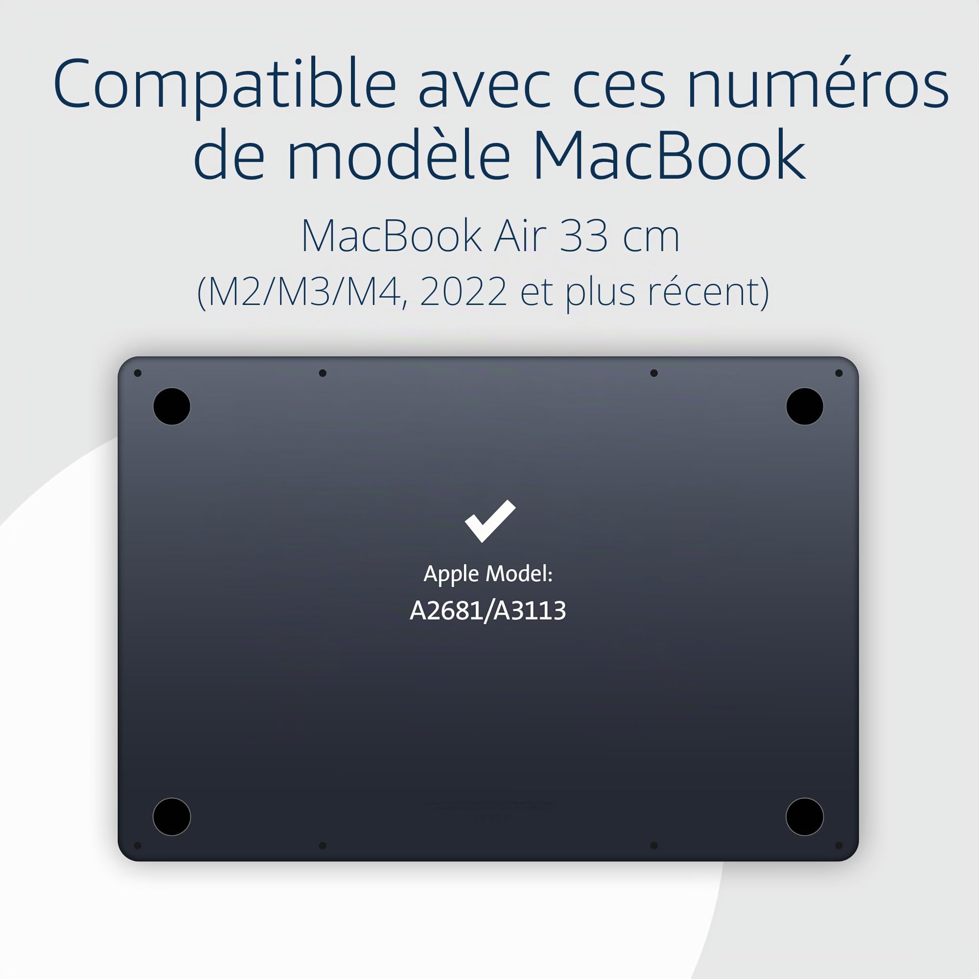 Kensington filtre de confidentialité magnétique MagPro Elite pour écran 13.6" Apple MacBook Air M2, M3, M4, anti lumière bleue, antimicrobien, revêtement faibles reflets, anti-rayures, K58374WW