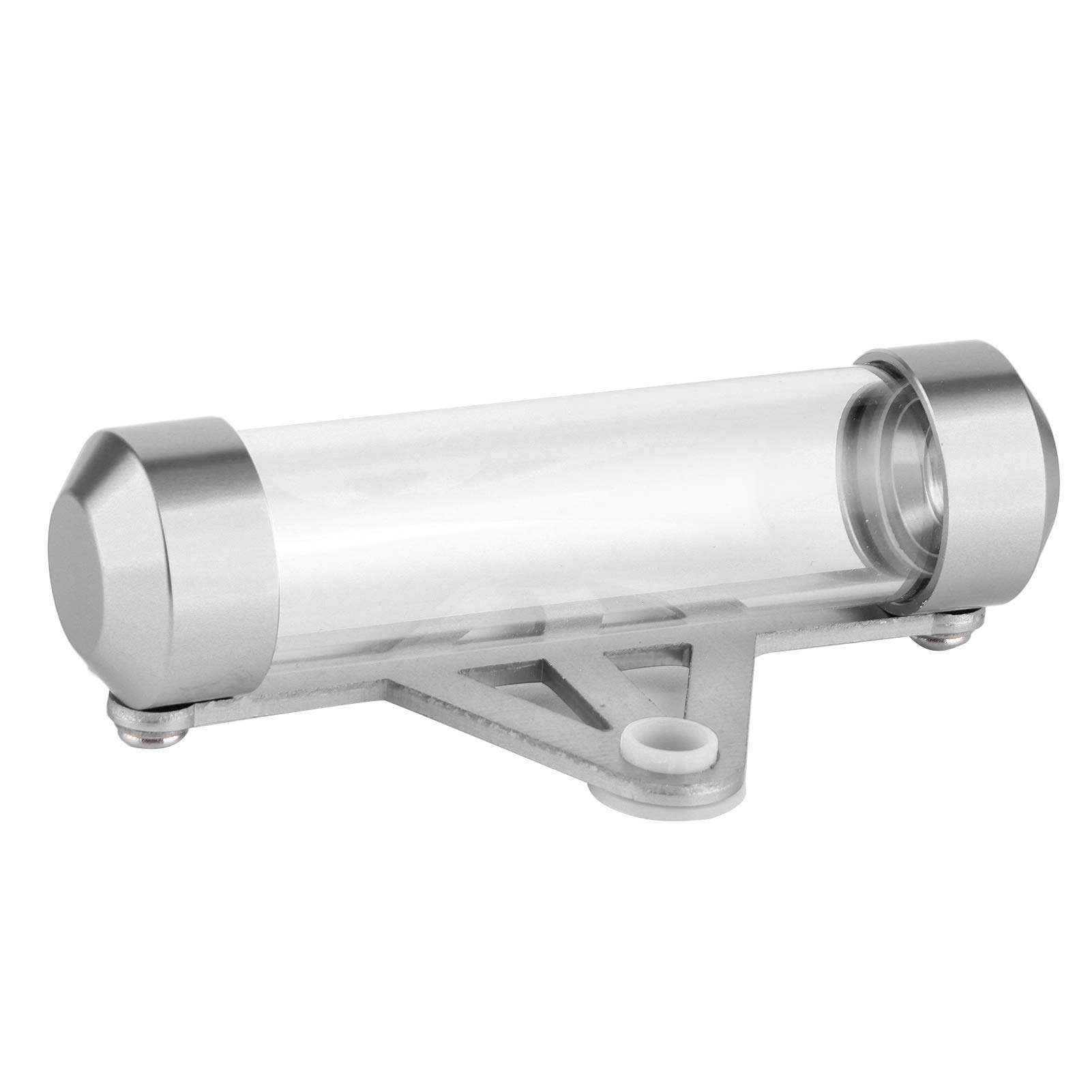 Akozon Tubo de disco fiscal universal para motocicleta Cilindro de almacenamiento de soporte de cilindro de tubo de disco fiscal de motocicleta seguro (Plata)