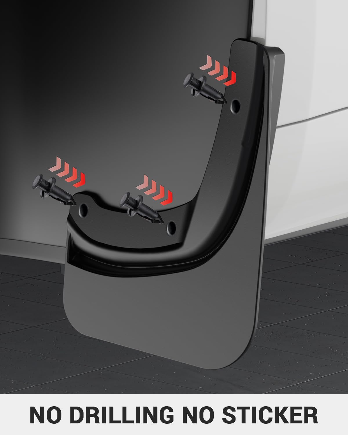 BASENOR Nowa wersja 2024-2026 Tesla Model 3 Highland Mud Flaps Splash Guards [Bez wiercenia, bez taśmy] [10x mocniejsze] All Weather Tire Protector Mudflaps do modelu 3 2024-2026 Akcesoria zewnętrzne