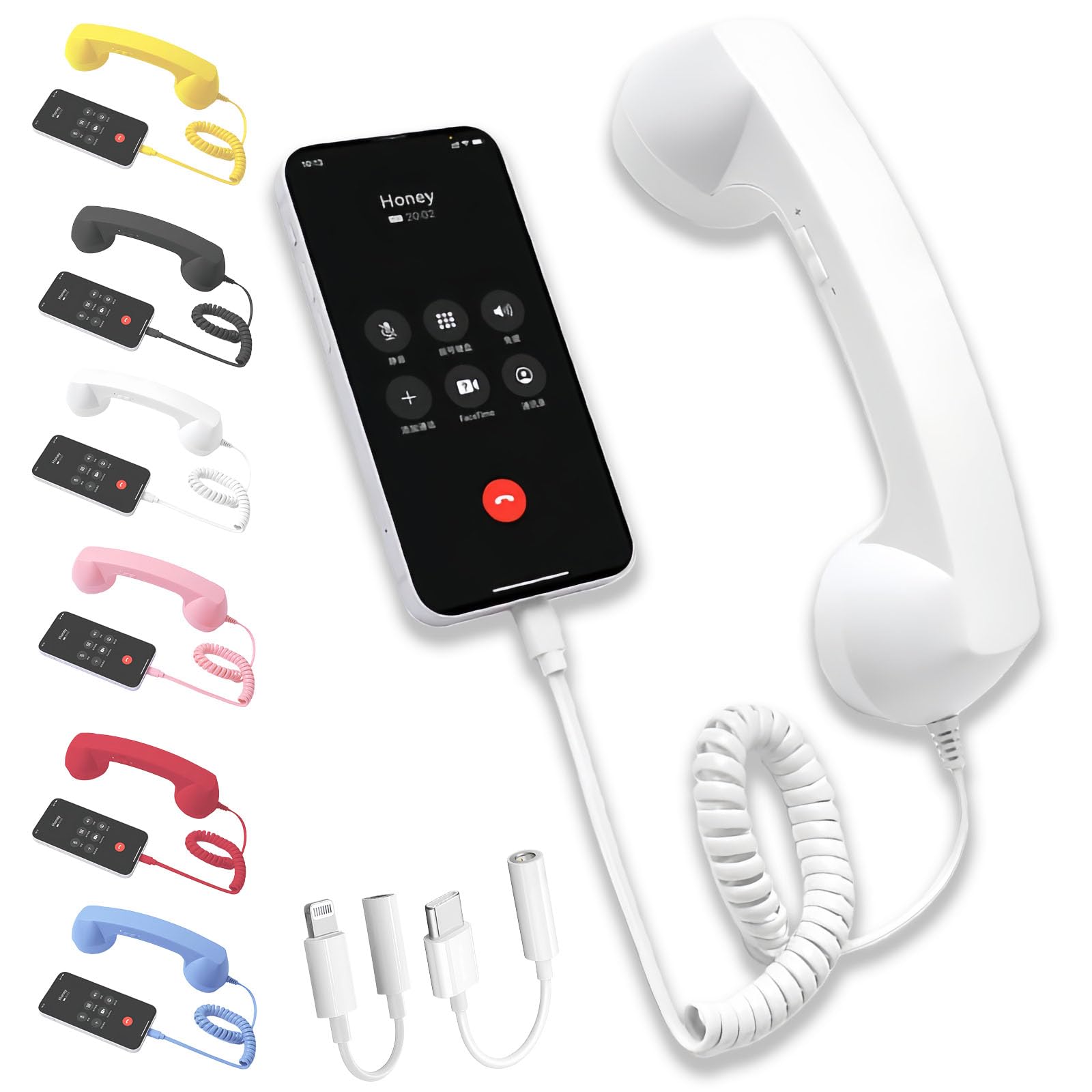 Combiné rétro Bluetooth anti ondes avec microphone pour appels iPhone et Android - 8