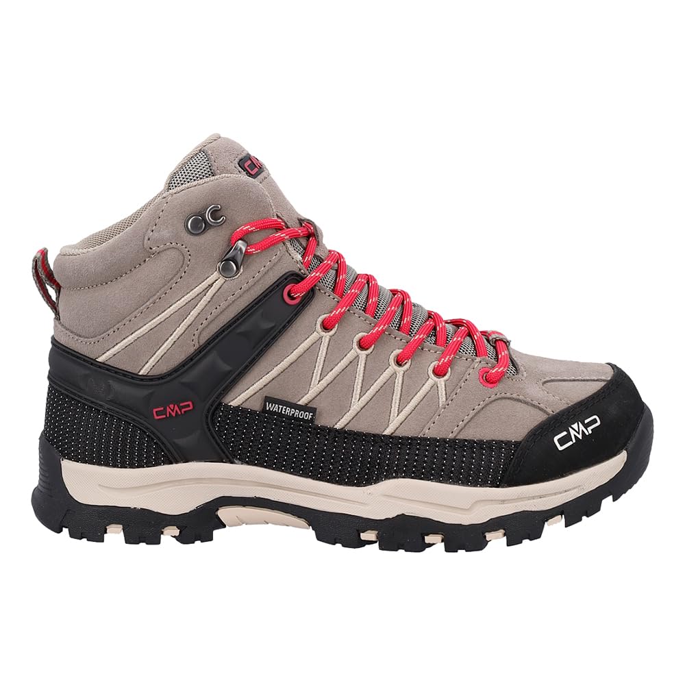 CMP Rigel Mid Scarpe da Trekking Unisex Bambino WP, Deserto Carminio, 38 EU