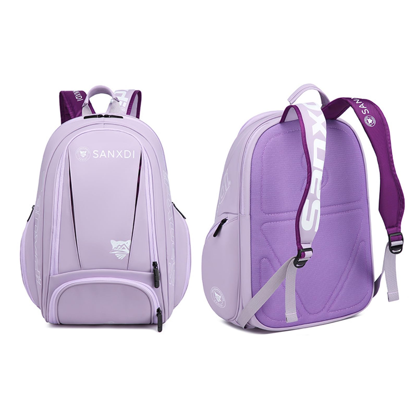 Tennis Bags for Women and Men Badminton Bag with Shoe Compartment Tennis Backpack Equipment Carrying Bag with Mesh Pocket Racquet Storage Pack for 2 Paddles Ball Water Bottle & Accessory