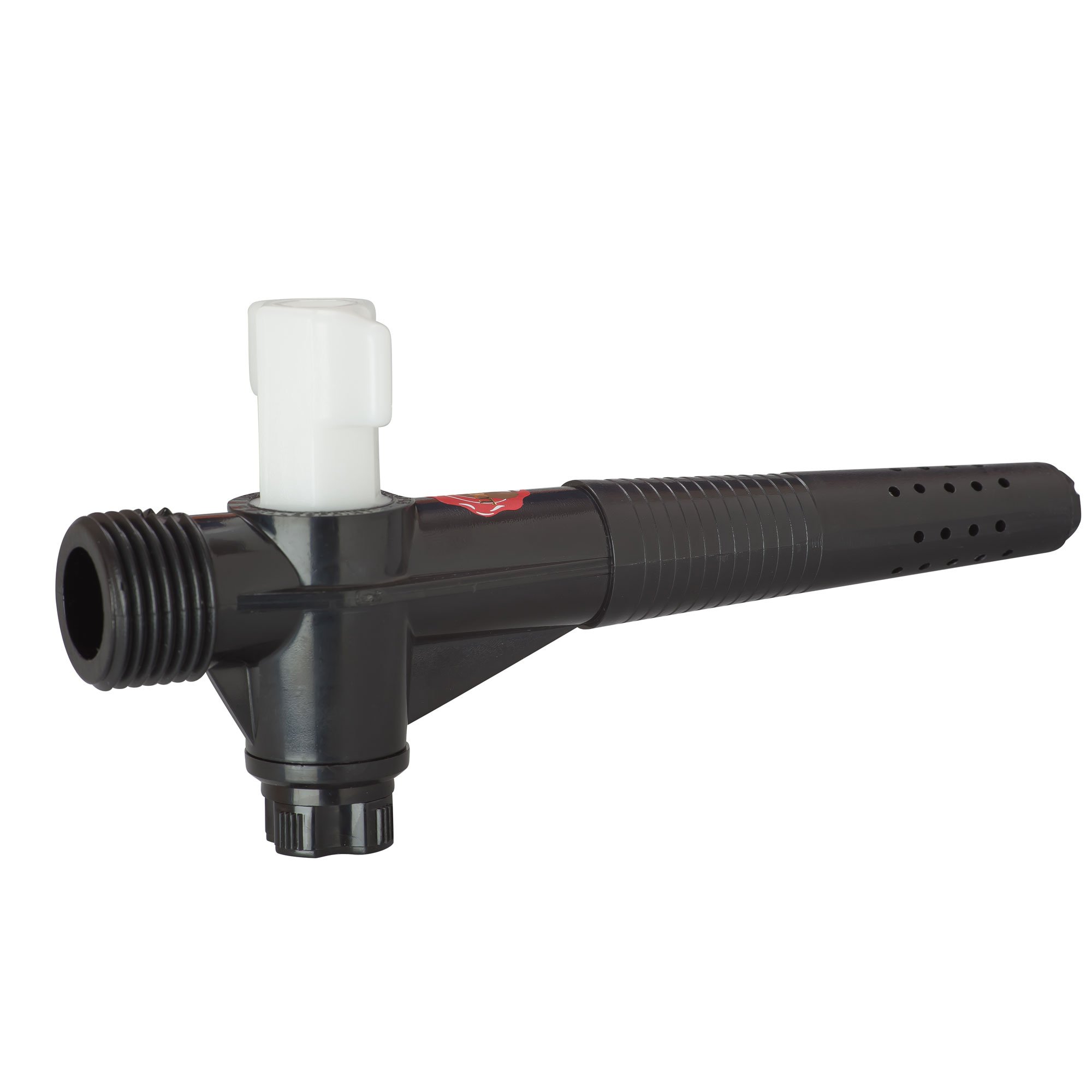 Abbot Cask Single Tap 'L' Thread - Plastic Black Barrel Tap, Cellar Equipment