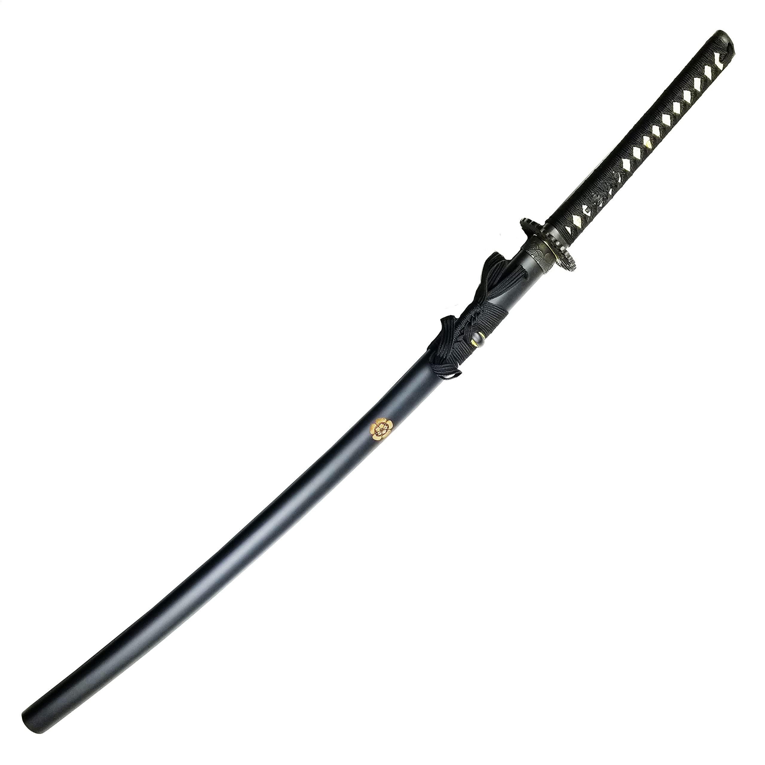 Musha Hand Forged Japanese Katana Samurai Sword - 1045 High Carbon Steel Full Tang Blade for Collection, Gift, Straw Mat Cutting Practice