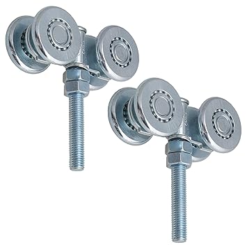 2PCS YUEBM Track Roller Wheels Accessory Parts of The Beam Trolley System Used with Box Rail to Mount Heavy Barn or Shed Sliding Doors