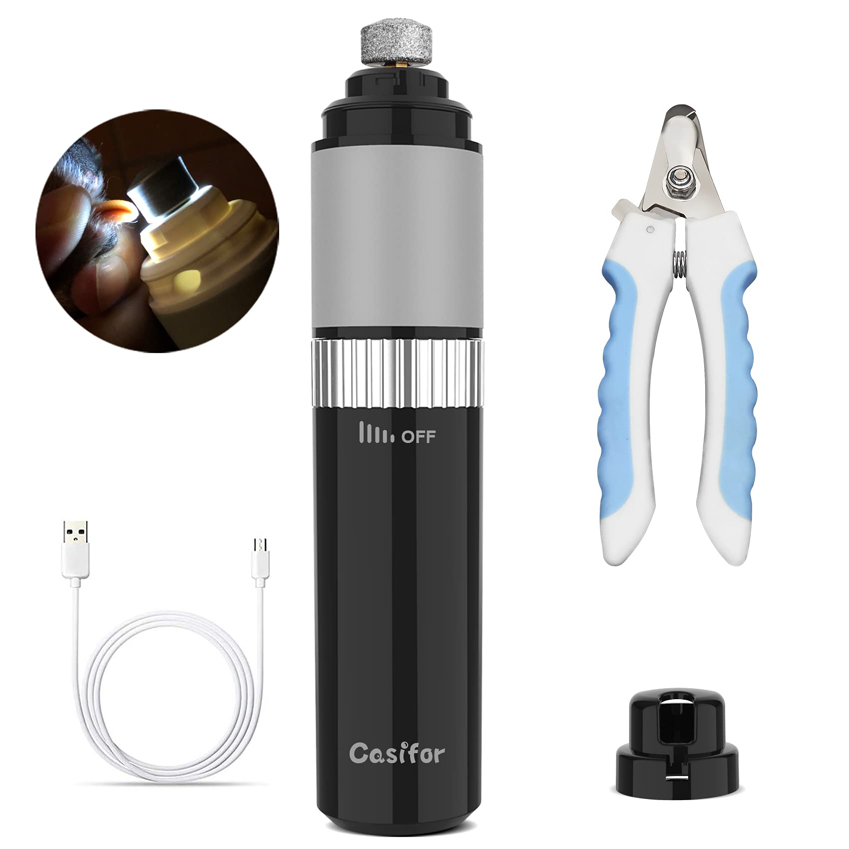 Buy Casifor Dog Nail Grinder 10h Working Time Powerful Professional