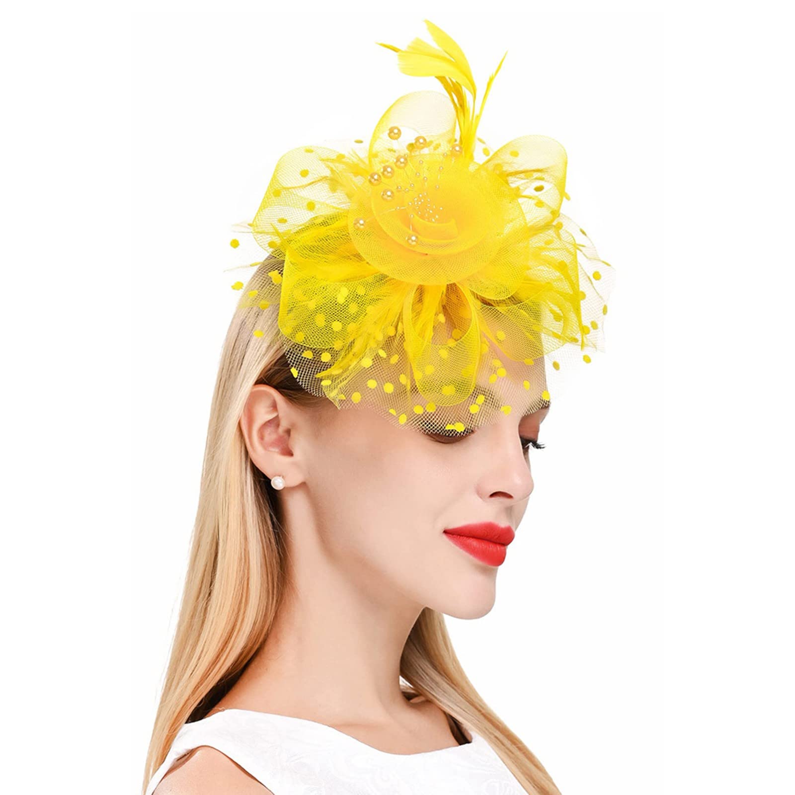 Amazon.com: Women Fascinator Hats Tea Part? Hat Vintage  display picture 2