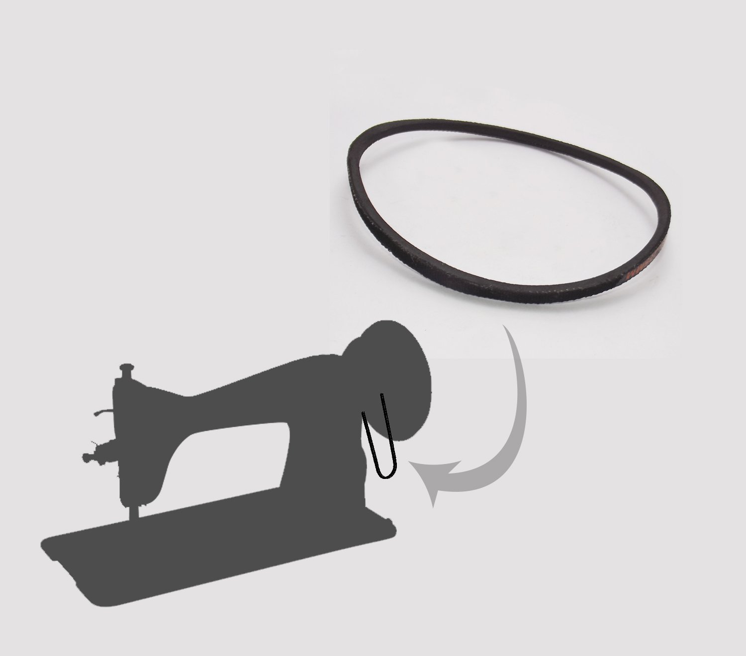 BELT FOR DOMESTIC SEWING MACHINE MOTOR- BEST QUALITY- UNIVERSAL- 2pcs — Amazon image 2