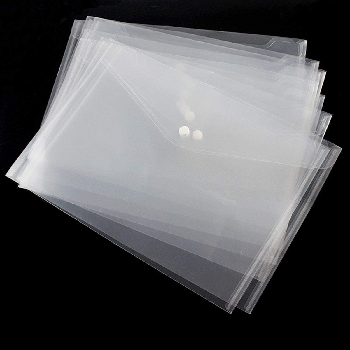 JMS® A5 Size Clear Plastic Document Wallets - Pack of 100
