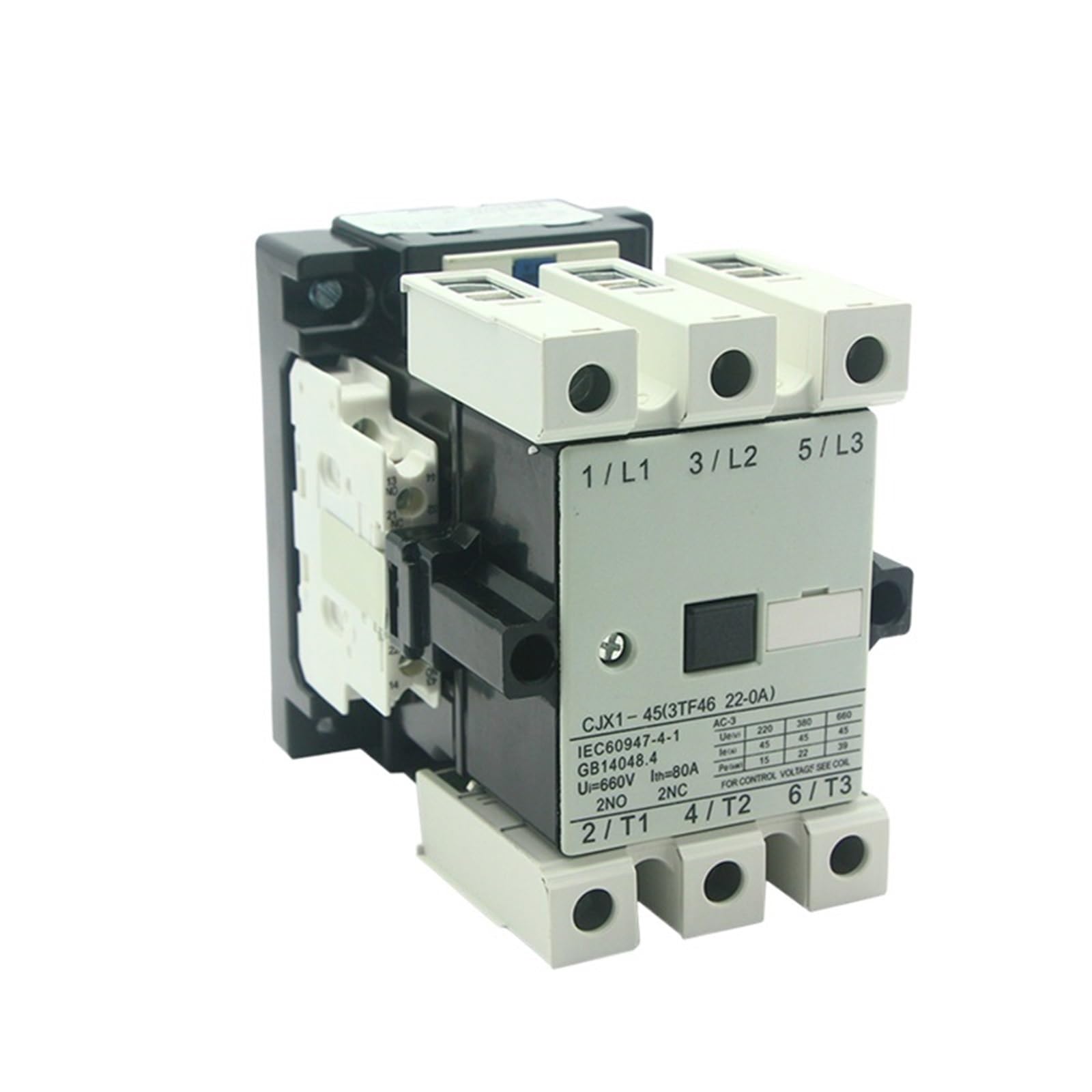 IVEKYKIBC 3TF43 CJX1-22 220V 380V AC 22a Contactor Magnetic 1Pcs(AC380V)