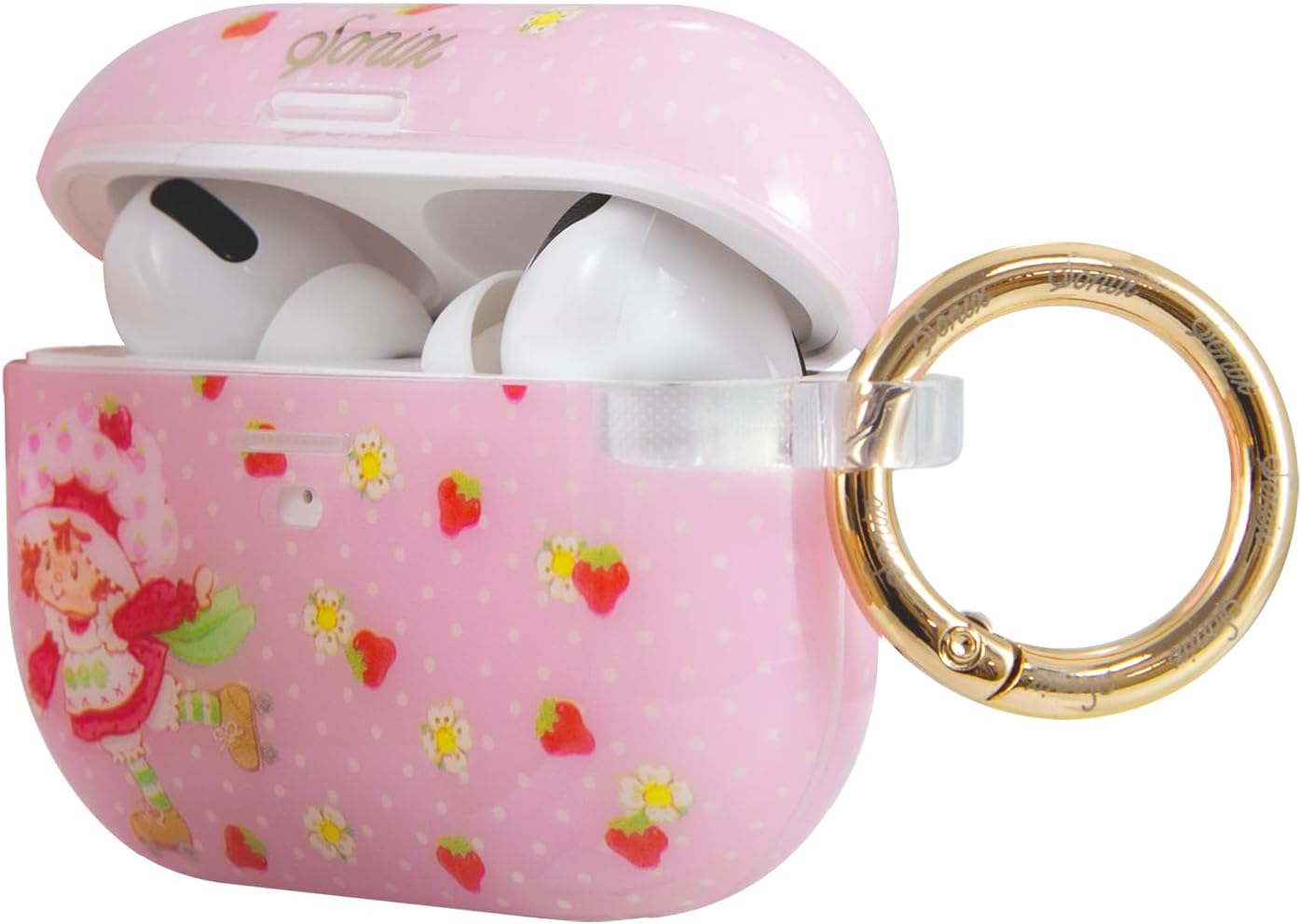 Sonix Case for AirPods Pro 2 & Pro 1 (1st/2nd Gen) - Hard Shell Cover with Keychain, Wireless Charging | Strawberry Shortcake Vintage