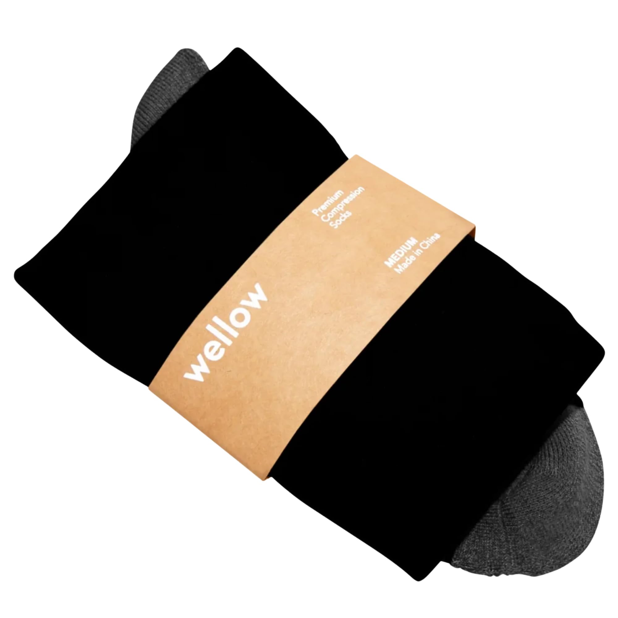 Wellow Wide Calf Compression Socks, Knee High Support, Fit for Men & Women, 18-25 mmHg, Made with Viscose from Bamboo