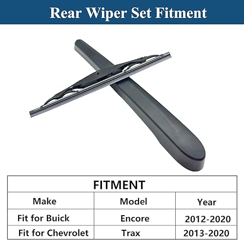 Miniatura 2 de Brazo del limpiaparabrisas trasero con limpiaparabrisas para Buick Encore 2013-2020  Chevy Trax 2015-2020 Reemplazo de la escobilla del