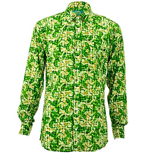 Chemise manches longues vert ondulé Loud Originals ample contre l'inconfort des vêtements serrés