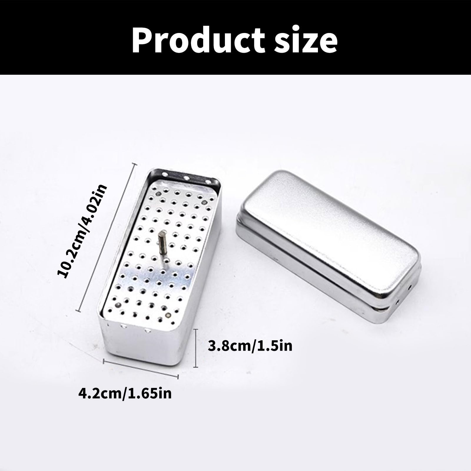 Boîte de rangement pour fraises dentaires en alliage d'aluminium 72 trous adaptée pour la gestion de l'hygiène dentaire