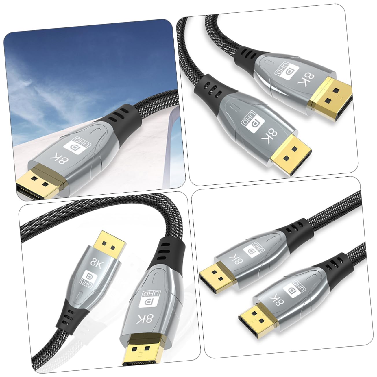 Hemobllo 1m Display Port Cable Version Extension Cable for Monitor High-Definition Video Audio Transfer Shell Connects Laptops to Projectors Tvs