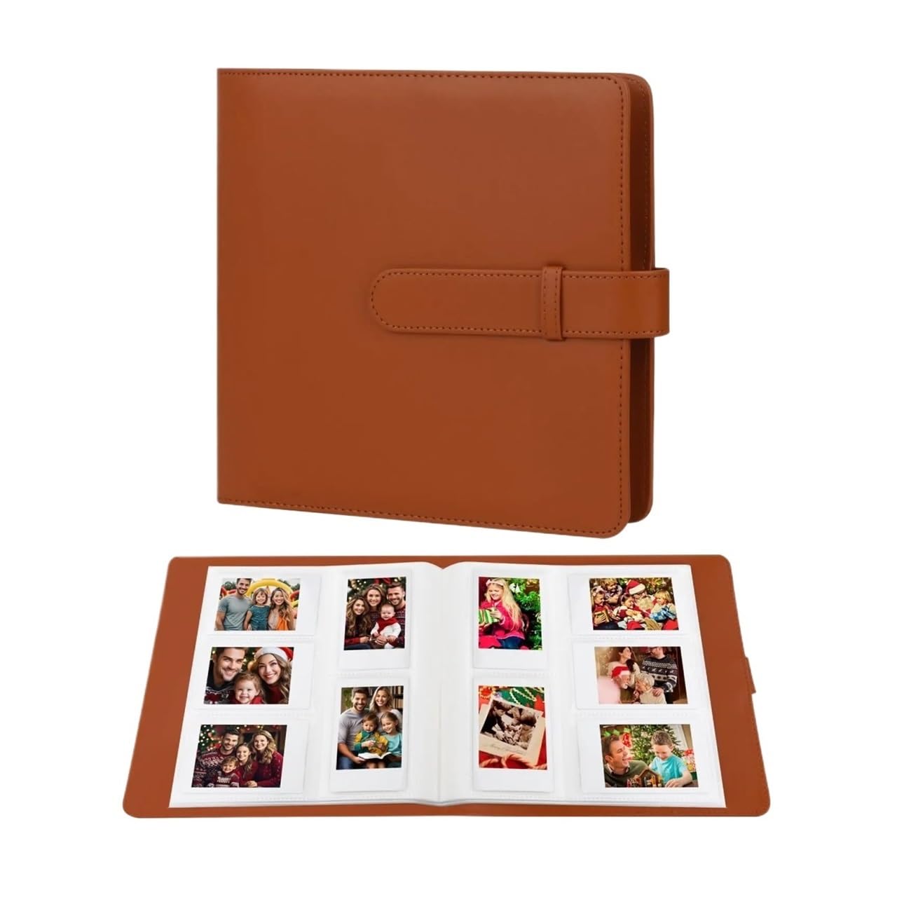 256 Pockets Photo Album For Instant Camera/Printer,3inch Storage(Brown)