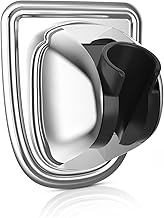 Shower Head Holder with Stainless Steel Back, Adjustable Handheld Showerhead Bracket No Drilling Wall Mounted Waterproof Holder for RV Kids Bathroom Silver-Shield Design, ABS Plastic Body