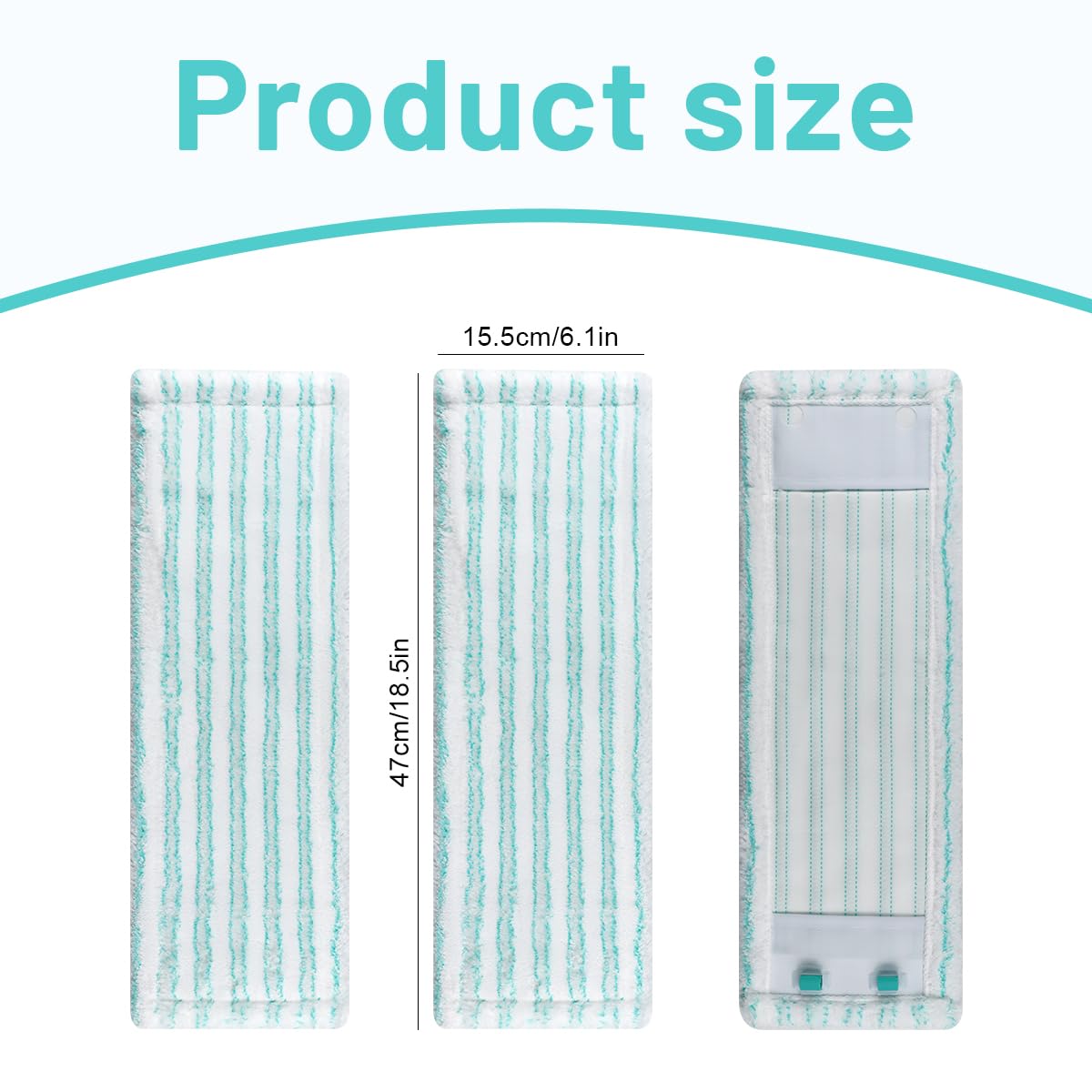 Leifheit Profi XL Micro Duo Fundas de Repuesto para Limpiaparabrisas, Recambio para Leifheit Profi XL Cotton Plus Microfibra