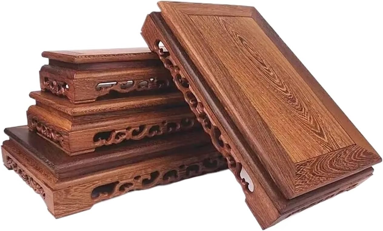 Solid Wood Retro Decorative Shelf Used For Statues, Vases, Tea Sets, Props, Display Stands Handmade ，Antique Storage(5)