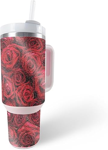 Miniatura 8 de MightySkins - Vaso con purpurina brillante compatible con Stanley The Quencher H2.0 FlowState de 40 onzas, béisbol con azulejos, acabado protector y