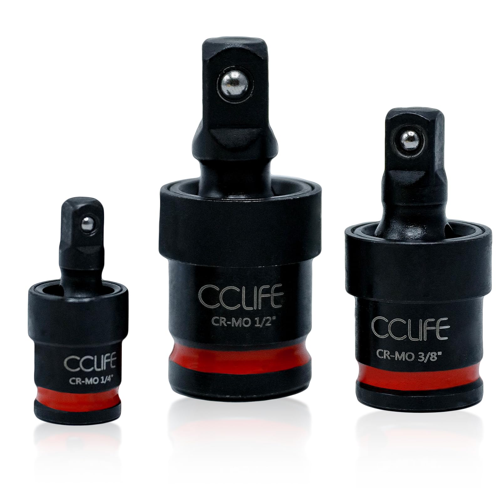 CCLIFE Kraft Stecknuss Adapter für Schlagschrauber 1/4' 3/8' 1/2' 3/4' Bit Nuss & Kardangelenk | Cr-Mo…