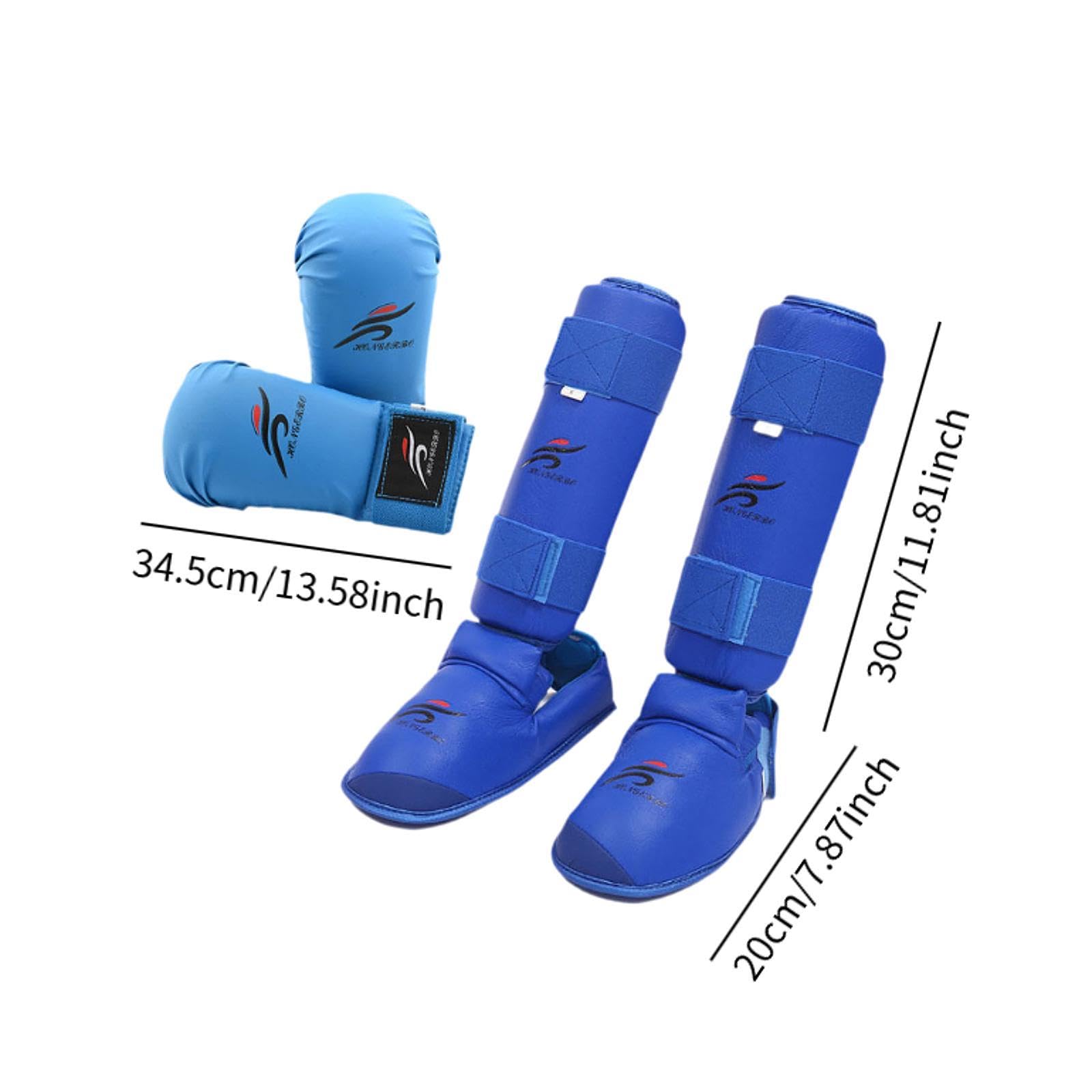 Baoblaze Set di Attrezzi da Combattimento per Karate, Guanti con Protezione per Calzature, parastinchi, Scarpe da Karate per Principianti, Esercizi per Adulti