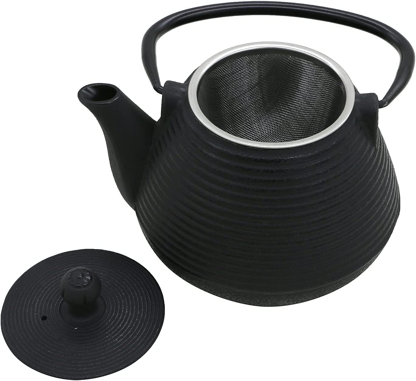 Tetera de Hierro Fundido, Tetera, con infusor de Acero Inoxidable, Revestimiento Interior esmaltado, 32 onzas (0,95 l)