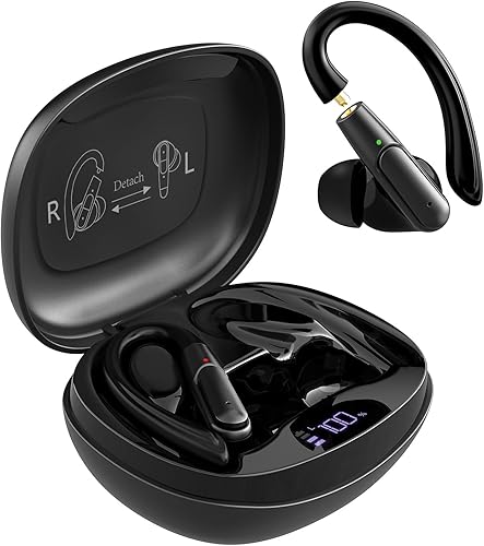 APEKX Auriculares Bluetooth inalámbricos verdaderos – Cambia sin esfuerzo entre el uso diario y deportivo, compatible con iPhone y Android, perfecto