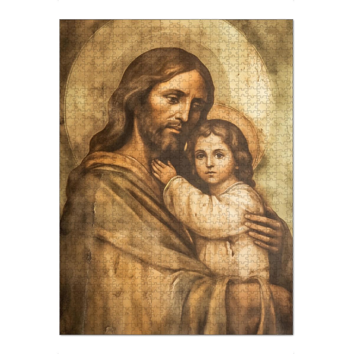 artboxONE-Puzzle XXL (1500 Teile) Abstrakt Jesus Christus mit Kind - Puzzle Jesus Christus Christentum Christus
