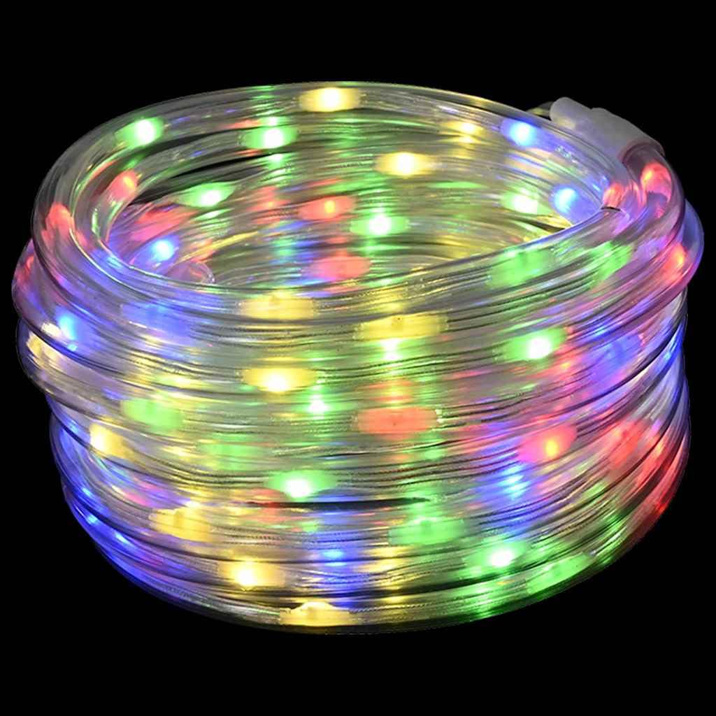 Lichtseil mit 240 LEDs mehrfarbig 10 m PVC, Fernbedienung, wasserdicht, für Innen und Außen, vielseitige Weihnachtsbeleuchtung, Lichterkette für Garten, Terrasse, Fenster, Festtag Deko