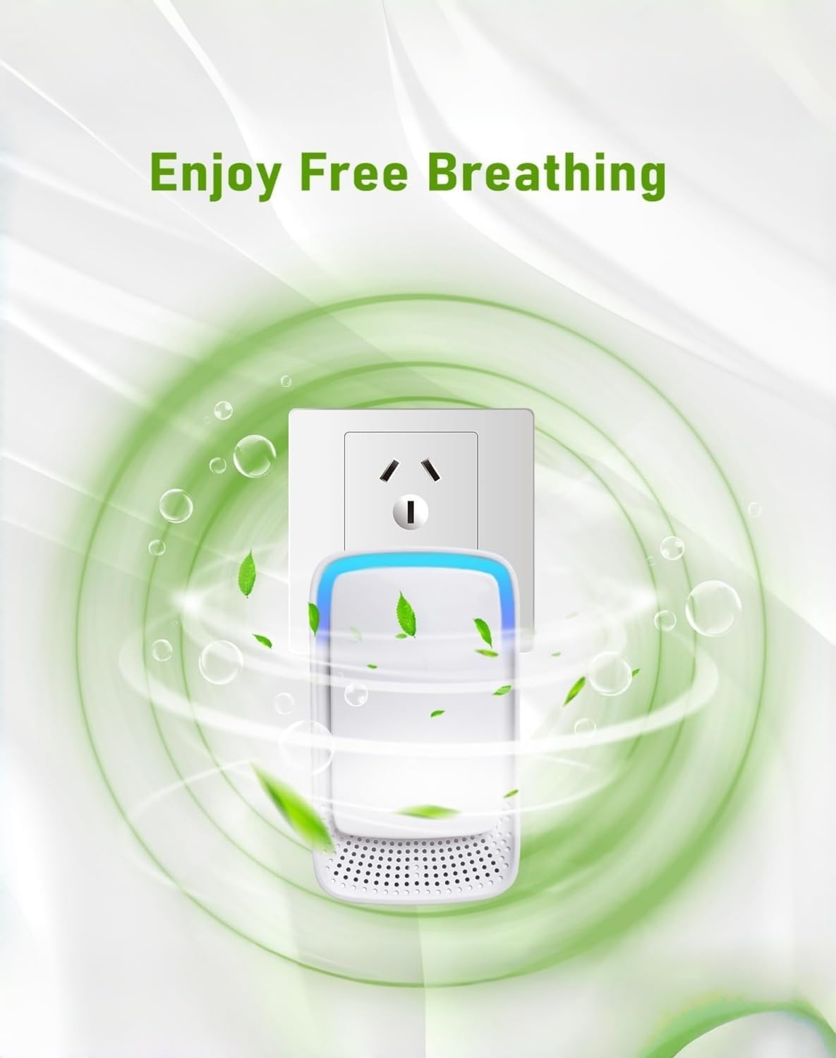 Aerolite Ionizzatore Plug In, purificatore d'aria aerilite, purificatore d'aria portatile e silenzioso agli ioni negativi, per uso domestico, animali domestici e comfort quotidiano, ultra silenzioso